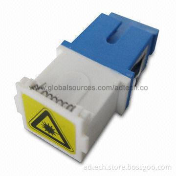 SC Fiber-optic Adapter with Shutter Dust Cover and Flange